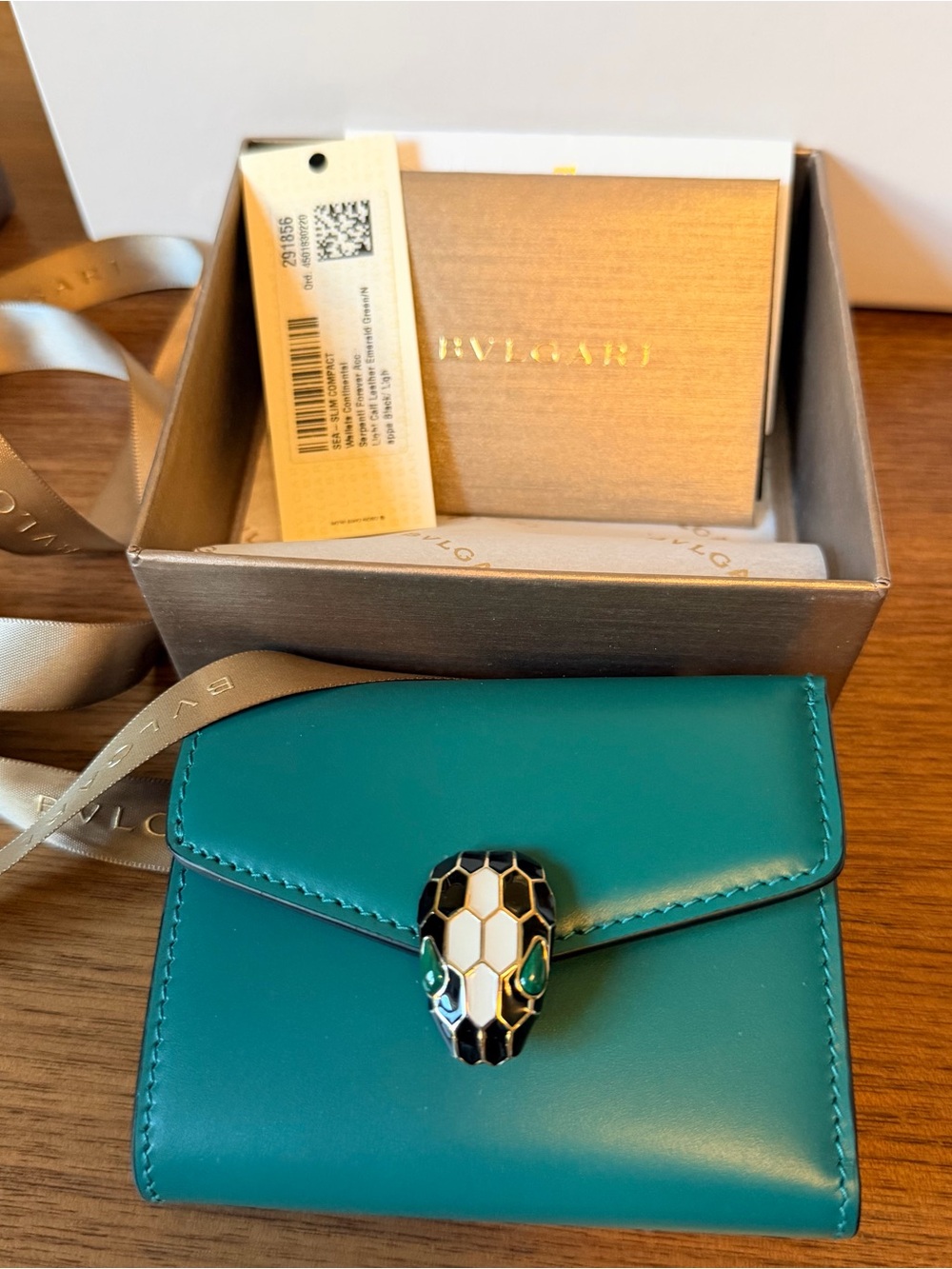 NWOT Brand New Never Used BVLGARI SERPENTI FOREVER TRIFOLD WALLET